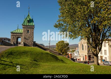 La città di Quebec, Canada - 5 October 2019: Porte Kent (Kent gate) Foto Stock