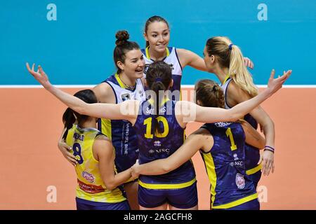 Siena, Italia. Xviii Dicembre, 2019. felicità savino del bene scandicciduring Savino Del Bene Scandicci vs Nova KBM Branik Maribor, Pallavolo Champions League donne in Siena, Italia, 18 Dicembre 2019 - LPS/Lisa Guglielmi Credito: Lisa Guglielmi/LP/ZUMA filo/Alamy Live News Foto Stock