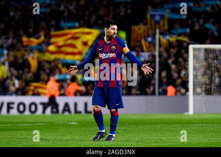 Barcellona, Spagna. Xviii Dicembre, 2019. Barcellona, 18-12-2019. LaLiga 2019/ 2020, la data del 10. Barcelona-Real Madrid. Lionel Messi del FC Barcelona Credit: Pro scatti/Alamy Live News Foto Stock