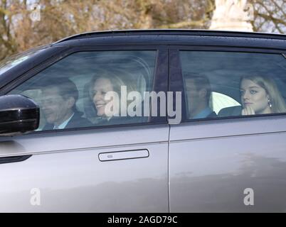 Londra, Regno Unito. Xviii Dicembre, 2019. Flora Ogilvy (a destra) è stato tra gli ospiti come membri della famiglia reale frequentare HM Queen Elizabeth II annuale del pranzo di Natale, a Buckingham Palace di Londra il 18 dicembre 2019. Credito: Paolo Marriott/Alamy Live News Foto Stock