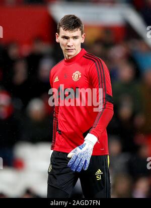 Il Manchester United portiere Matej Kovar durante il warm-up prima che il Carabao Cup quarti di finale corrispondono a Old Trafford, Manchester. Foto Stock