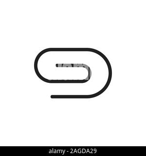 Il pin della carta a spirale ad anello logo symbol vector Illustrazione Vettoriale