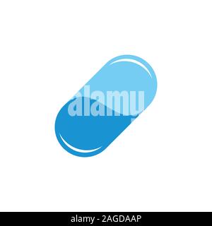 La capsula shine acqua dolce medico vettore logo Illustrazione Vettoriale