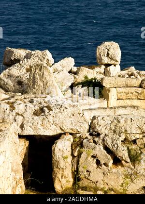 Mnajdra tempio del neolitico in Malta Foto Stock