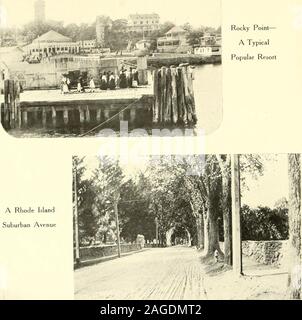 . La provvidenza : il gateway sovthern del New England, provd della sua onorevole storia, felice nel suo presente la prosperità, fiducioso della sua fvtvre. BRISTOL YACHT CLUB. Un Rhode IslandSuburban Avenue Herreshoffs dove la tazza di difensori sono costruiti Foto Stock