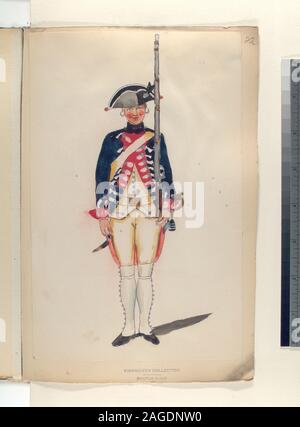 Il fondo a pettine; Infanterie Reggimento Oranje-Nassau Junior. 1753 Foto Stock