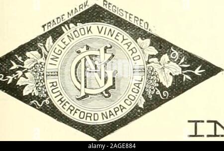 . Pacific Vino e spirito di revisione. ine in barili di circa 60 galloni.. 1.05 per ga 1 VINI BIANCHI. Lacryma Clu-isti, 12 qt.s $ 7.50 al caso il Falerno .... 7..50 Capri. .... Ri..30 Capri, 24 pis.... 7..30 SPARKLINCS VINO.S, Lacryma Chnsti, 12 qts... .$19.00 per caso ? 34pinte... 20.50 (L. Laborel Melini. Firenze) Vino Chianti in palloni senza olio casi di 3 doz. qts $12.50 per caso ho pts 1450 SHERWOOD UN SHER OD, 212-214 Market Street, San Francesco ESCHENALER .t CO., BORDEAUX. Guarnizione bianco.,Pontet Canet. La Rose Gold Seal $ 707 508.00S.OO9.5010.0011.5013.,3013. .308.599.50 Sauternes coniugi Mackenzie porti Foto Stock