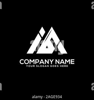 IG logo iniziale ispirazione, io e logo G vettore, può essere utilizzato lo sport, finanza, impresa modello di logo Illustrazione Vettoriale