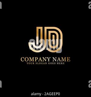 JD disegni logo, monogramma vettore logo Illustrazione Vettoriale