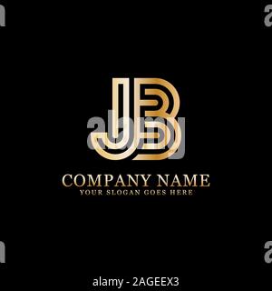 JB disegni logo, monogramma vettore logo Illustrazione Vettoriale