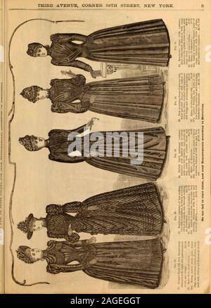 . Illustrata nel catalogo di moda : estate 1890. Foto Stock