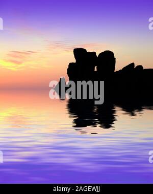 Hagar Qim tempio del neolitico in Malta Foto Stock