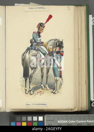 Italia soldato italiano. Regno delle Due Sicilie, 1809.; Italia soldato italiano. Regno delle Due Sicilie, 1809. Foto Stock