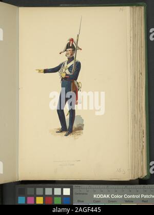 Italia soldato italiano. Lucca, 1815-1850.; Italia soldato italiano. Lucca, 1815-1850. Foto Stock