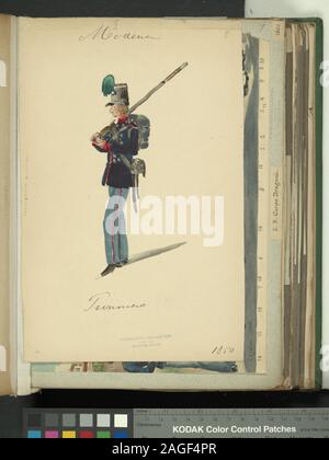 Italia soldato italiano. Modena, 1850-1859.; Italia soldato italiano. Modena, 1850-1859. Foto Stock