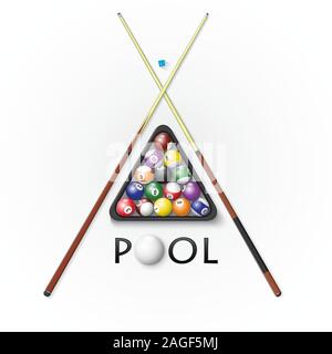 Biliardo sfondo. Illustrazione Vettoriale. Illustrazione Vettoriale