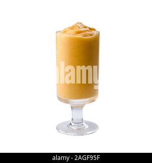 Yogurt o yogurt mango drick di ghiaccio su un nuovo sfondo Foto Stock