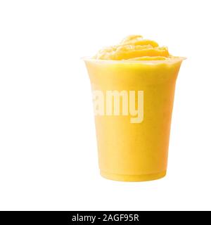 Yogurt o yogurt mango drick di ghiaccio su un nuovo sfondo Foto Stock