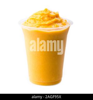 Yogurt o yogurt mango drick di ghiaccio su un nuovo sfondo Foto Stock