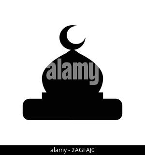 La cupola della moschea vettore icona su sfondo bianco.Elemento di cultura religiosa e la relativa icona. Qualità Premium graphic design icona. Segni e simboli di contorno raccolta Illustrazione Vettoriale