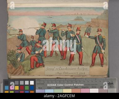 Italia soldato italiano. Venezia, 1848-1850; Italia soldato italiano. Venezia, 1848-1850 Foto Stock