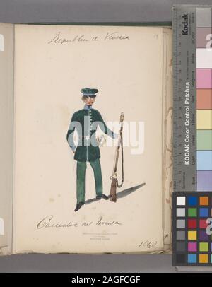 Italia soldato italiano. Venezia, 1848-1850; Italia soldato italiano. Venezia, 1848-1850 Foto Stock