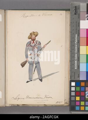 Italia soldato italiano. Venezia, 1848-1850; Italia soldato italiano. Venezia, 1848-1850 Foto Stock