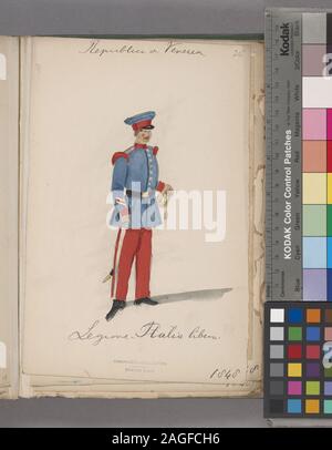 Italia soldato italiano. Venezia, 1848-1850; Italia soldato italiano. Venezia, 1848-1850 Foto Stock