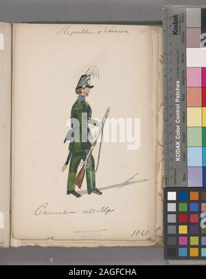 Italia soldato italiano. Venezia, 1848-1850; Italia soldato italiano. Venezia, 1848-1850 Foto Stock