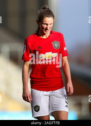 Il Manchester United Abbi McManus durante la FA DONNA Super League a Leigh Sports Village Stadium e Manchester. Foto di PA. Picture Data: domenica 8 dicembre 2019. Vedere PA storia SOCCER Man Utd donne. Foto di credito dovrebbe leggere: Barry Coombs/filo PA. Restrizioni: solo uso editoriale nessun uso non autorizzato di audio, video, dati, calendari, club/campionato loghi o 'live' servizi. Online in corrispondenza uso limitato a 120 immagini, nessun video emulazione. Nessun uso in scommesse, giochi o un singolo giocatore/club/league pubblicazioni. Foto Stock