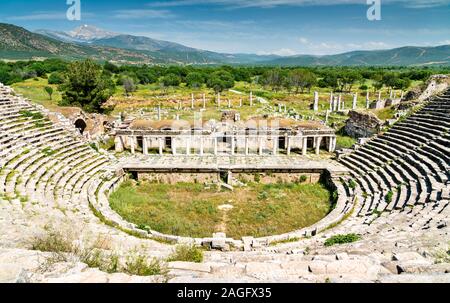 Anfiteatro presso Aphrodisias in Turchia Foto Stock