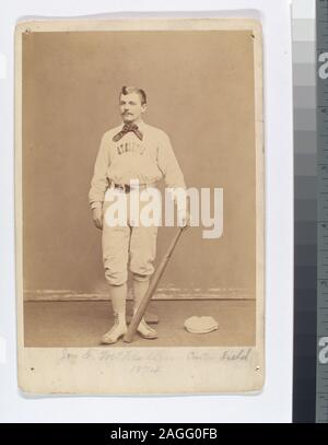 John F. McMullen [sic], Philadelphia atletica, 1874. Centro campo; John F. McMullen [sic], Philadelphia atletica, 1874. Centro campo Foto Stock