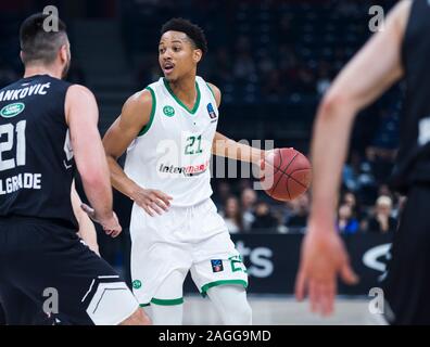 A Belgrado, in Serbia. Xviii Dicembre, 2019. Anthony Brown di Limoges Csp in azione. Credito: Nikola Krstic/Alamy Live News Foto Stock