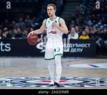 A Belgrado, in Serbia. Xviii Dicembre, 2019. Ludovic Beyhurst di Limoges Csp in azione. Credito: Nikola Krstic/Alamy Live News Foto Stock