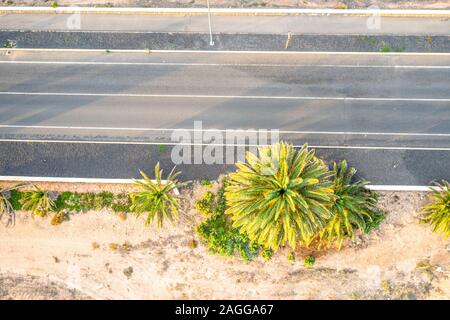 Fuerteventura. Vulcano Beach. Onde. Vista dall'alto di un drone al Bay. Spagna Foto Stock