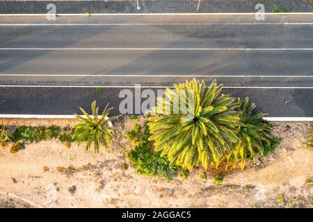 Fuerteventura. Vulcano Beach. Onde. Vista dall'alto di un drone al Bay. Spagna Foto Stock