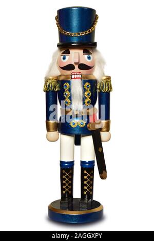 Schiaccianoci isolato tedesco figura di soldato decorazione di Natale Foto Stock