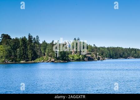 Vista del paesaggio in Monrepo in Vyborg, Russia Foto Stock