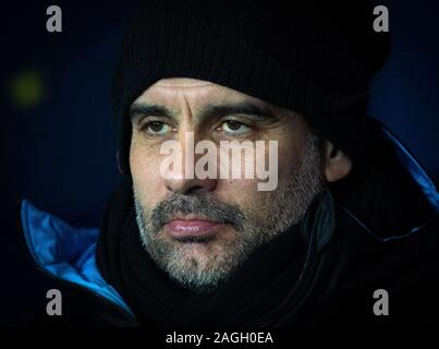 Oxford, Regno Unito. Xviii Dicembre, 2019. L'uomo City Manager Josep Pep Guardiola durante la Coppa Carabao QF match tra Oxford United e il Manchester City al Kassam Stadium, Oxford, Inghilterra il 18 dicembre 2019. Foto di Andy Rowland. Credito: prime immagini multimediali/Alamy Live News Foto Stock