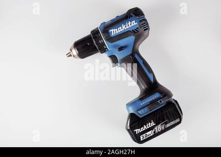 New York NY 19 DIC 2019: cacciaviti Makita brushless strumento di lavoro . Makita Corporation fondata su 1915, essa si basa in Giappone Foto Stock