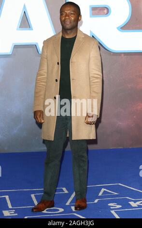 Londra, Regno Unito. Xviii Dicembre, 2019. LONDON, Regno Unito - 18 dicembre 2019: David Oyelowo assiste la "Star Wars: Il luogo di Skywalker' Premiere europeo a Cineworld Leicester Square a Londra. Credito: SOPA Immagini limitata/Alamy Live News Foto Stock