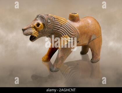 Hittita Terra cotta lion rituale a forma di nave - XVI secolo a.c. - Hattusa ( Bogazkoy ) - Museo della Civiltà anatolica, Ankara, Turchia Foto Stock