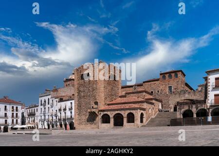 E storica città vecchia di Caceres, Spagna Foto Stock