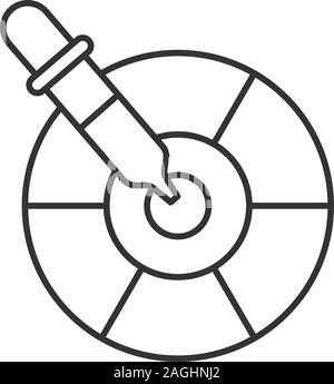 Color Picker strumento icona lineare. Linea sottile illustrazione. Tavolozza dei colori. Simbolo di contorno. Il vettore isolato disegno di contorno Illustrazione Vettoriale