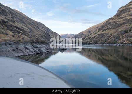 Mattina in Hells Canyon, Idaho. Foto Stock