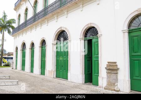Santos - SP, Brasile - 18 Novembre 2019: costruzione di Pele, Museo del più famoso giocatore di calcio del Brasile, Edison Arantes do Nascimento, Foto Stock
