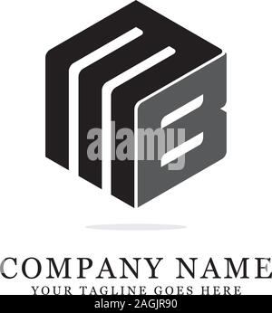 Jb logo monogramma ispirazioni, lettere modello logo,pulito e creative designs Illustrazione Vettoriale