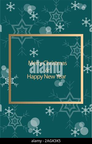 Buon Natale e Felice Anno Nuovo vettore scheda Illustrazione Vettoriale