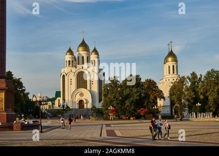 Christ-Erlöser-Kathedrale, Ploschtschad Pobedy, Siegesplatz, Kaliningrad, ehemaliges Königsberg, l'oblast di Kaliningrad, Russland Foto Stock