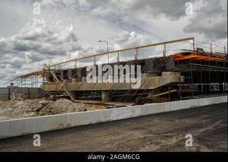 Ponte sito in costruzione Foto Stock